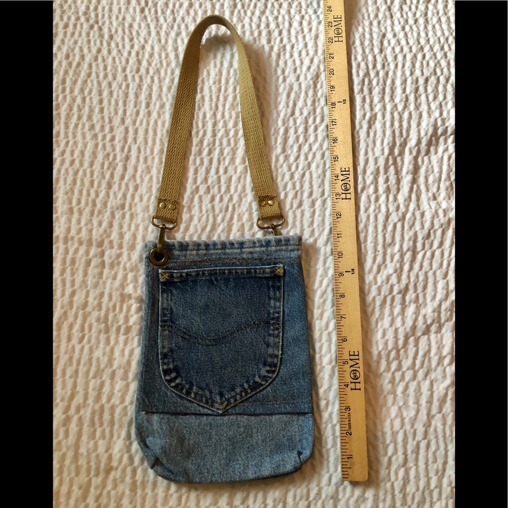 Denim shoulder bag